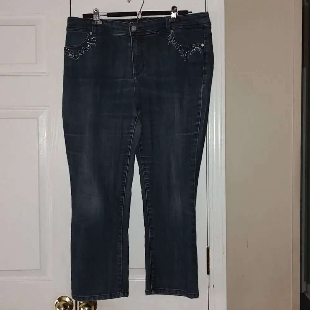 Additions by Chico's embellished jeans  Sz 3 ( SZ 16) NWOT